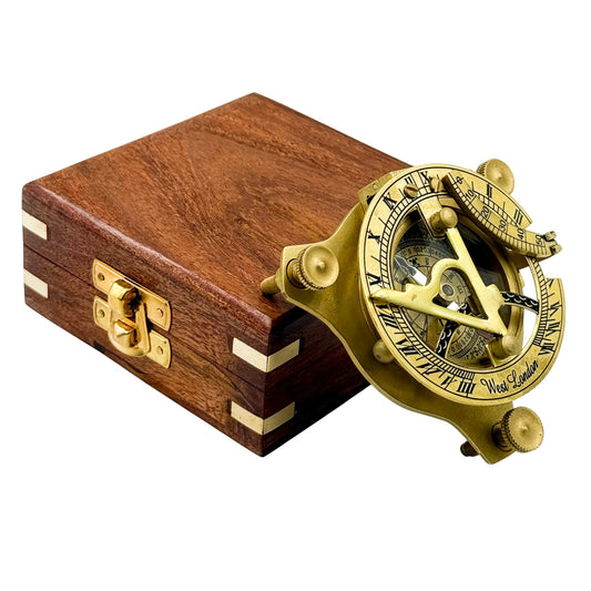 Personalised 3-Inch Adjustable Sundial Compass Anniversary Gift