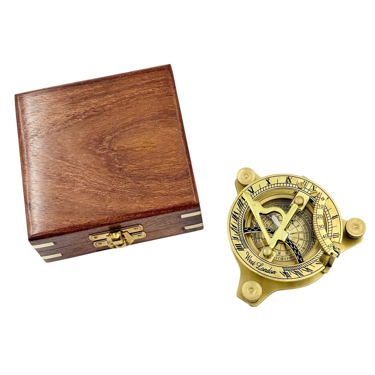 Personalised 3-inch Brass Sundial Compass
