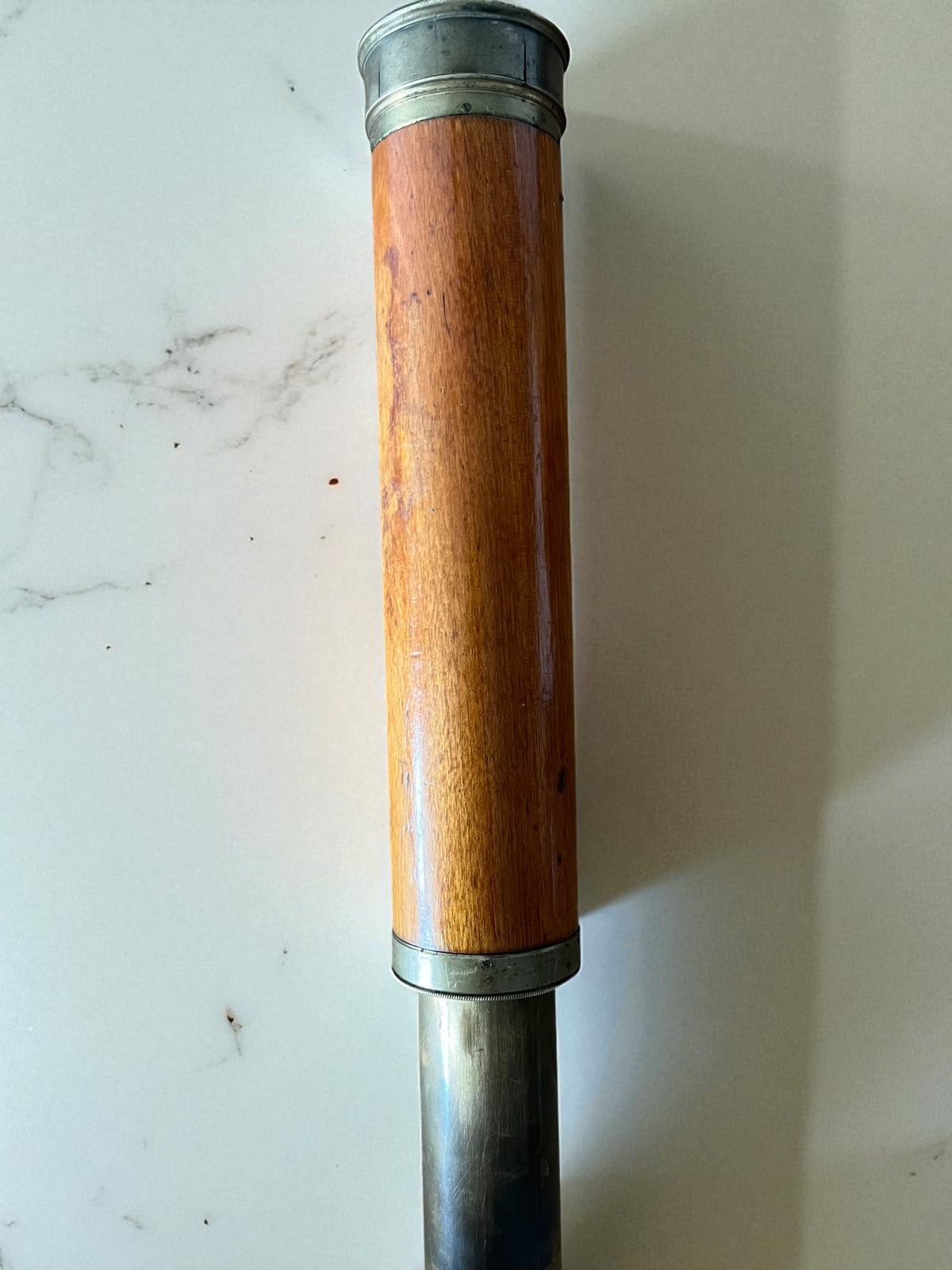 Antique Dollond London Brass & Wood Telescope