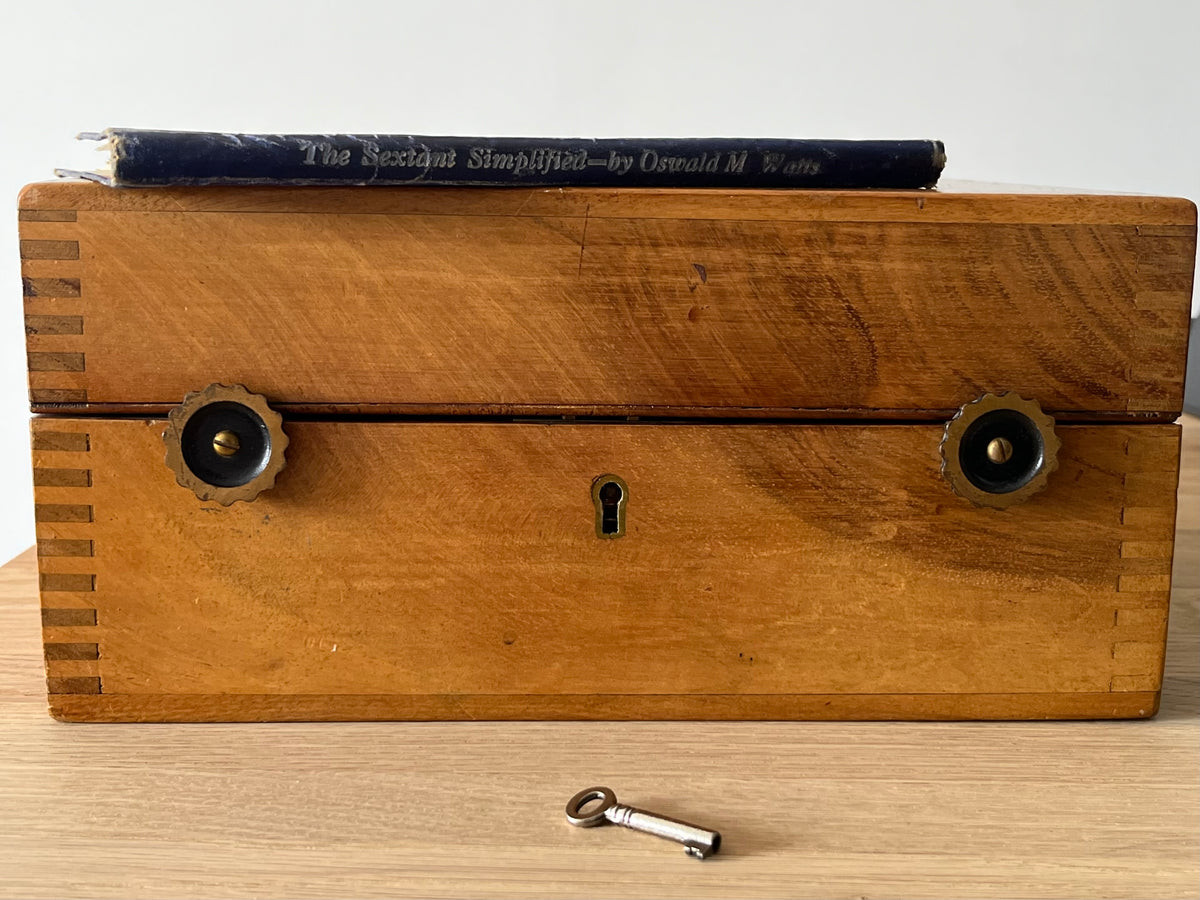 Antique British Nautical Sextant Kelvin & Hughes with Original Case