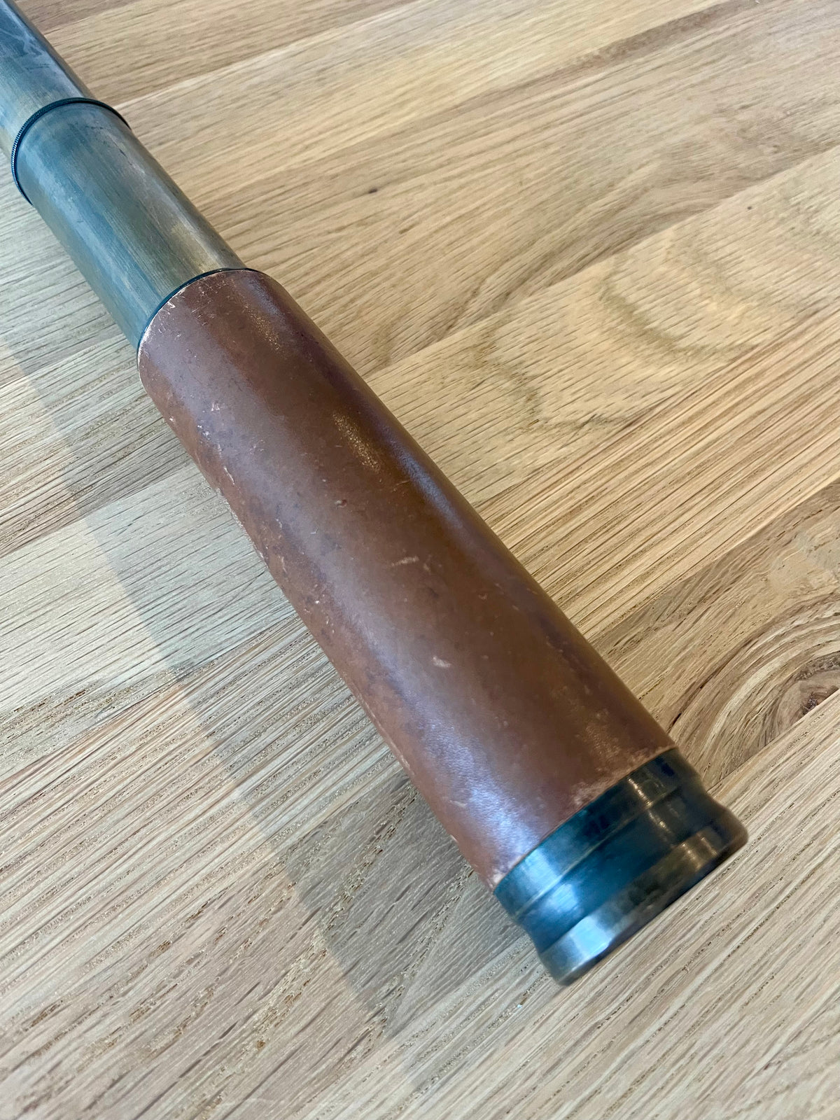 J.T. Coppock London Vintage Brass & Leather Telescope