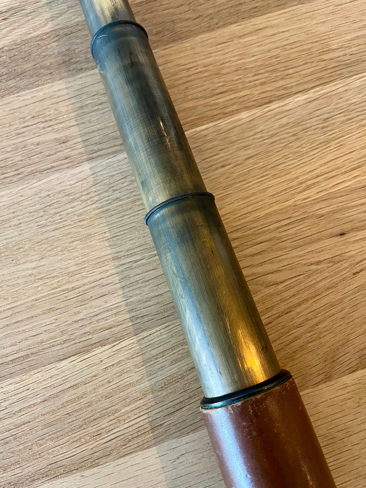 J.T. Coppock London Vintage Brass & Leather Telescope