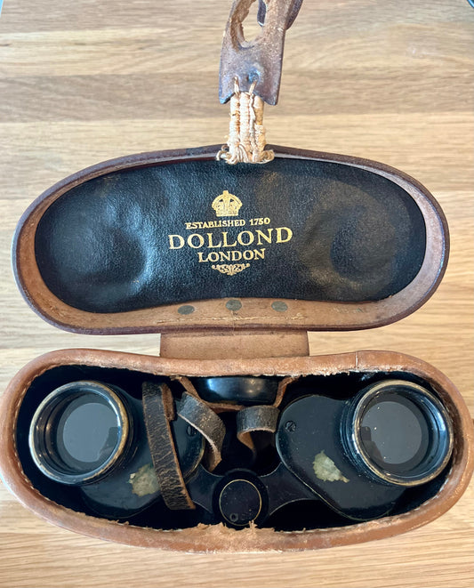 Vintage Dollond London Binoculars with Leather Case