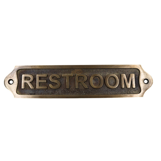 Custom Brass Restroom Plaque