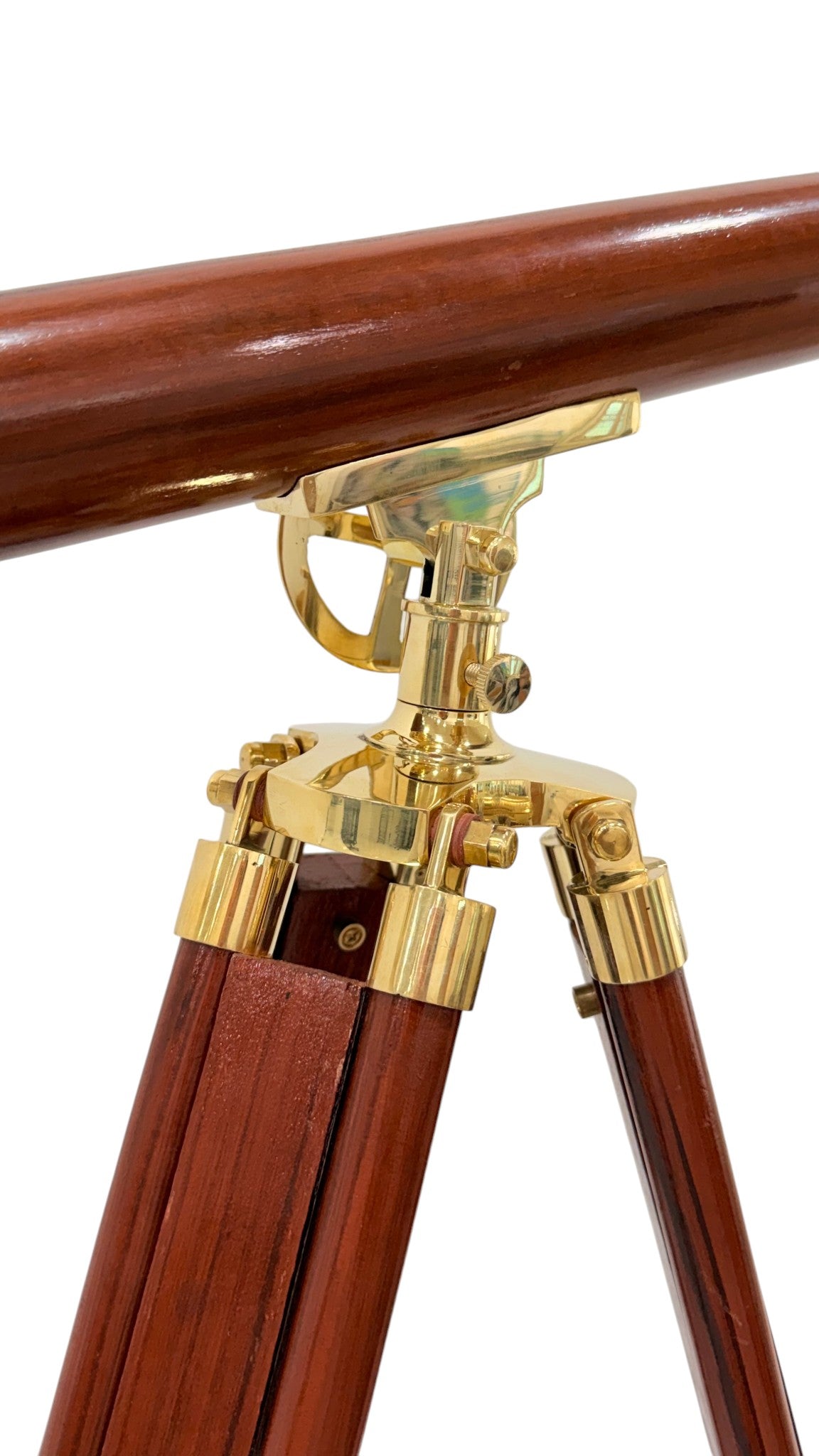 Personalised 60” Adjustable Brass & Wooden Telescope with Tripod