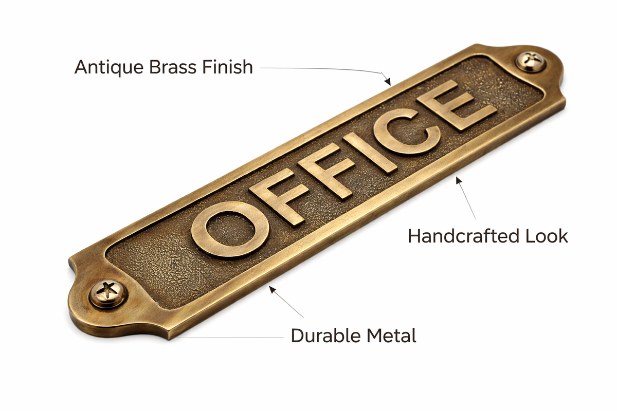 Personalised Office Brass Plaque