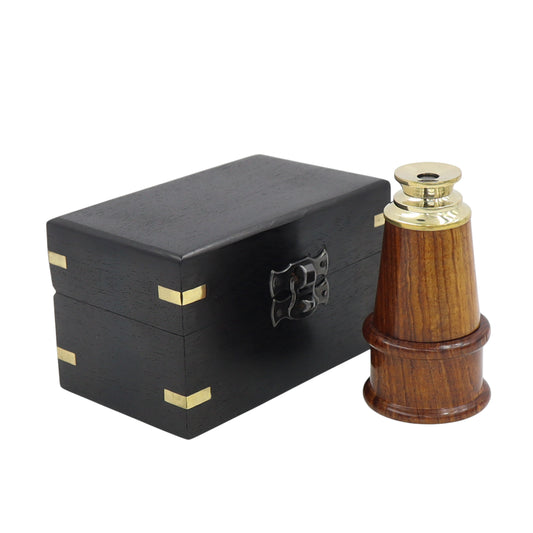 7-Inch The Admiral Brass & Wood Telescope