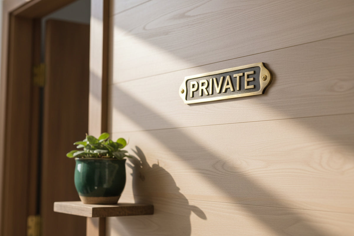 Private Brass Door Plaque