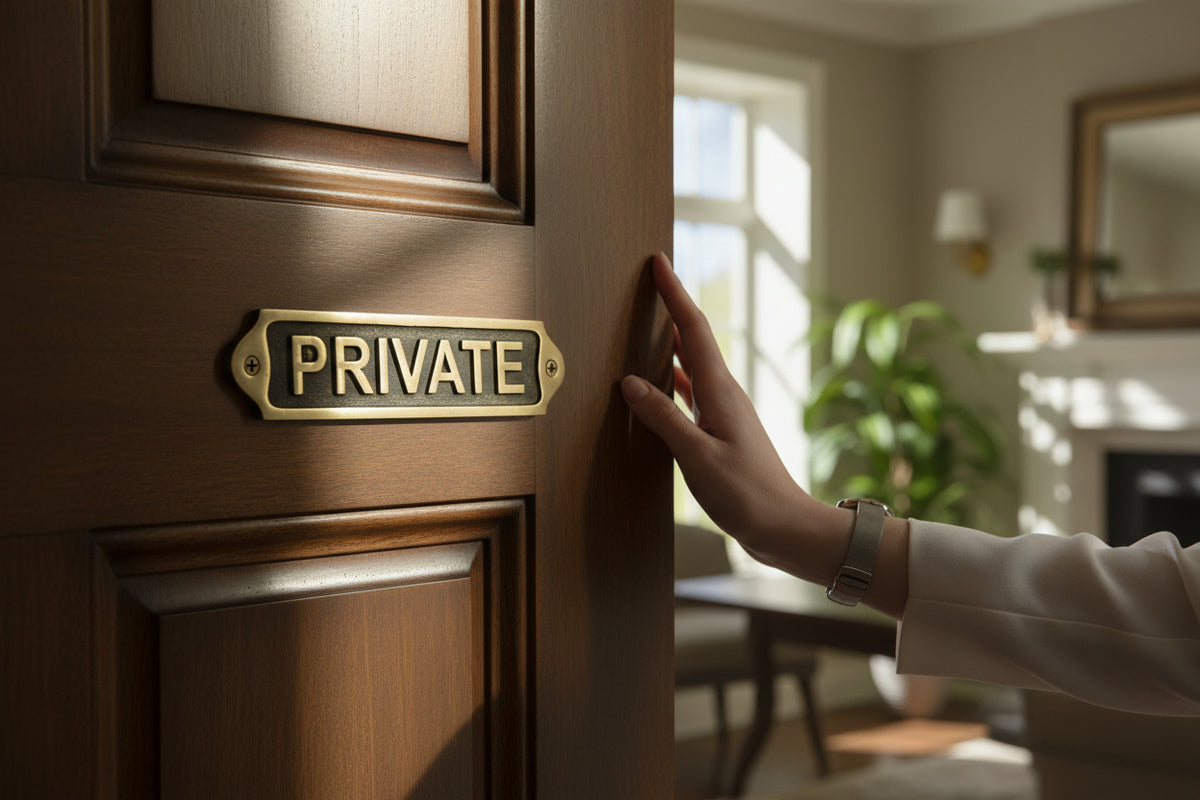 Private Brass Door Plaque