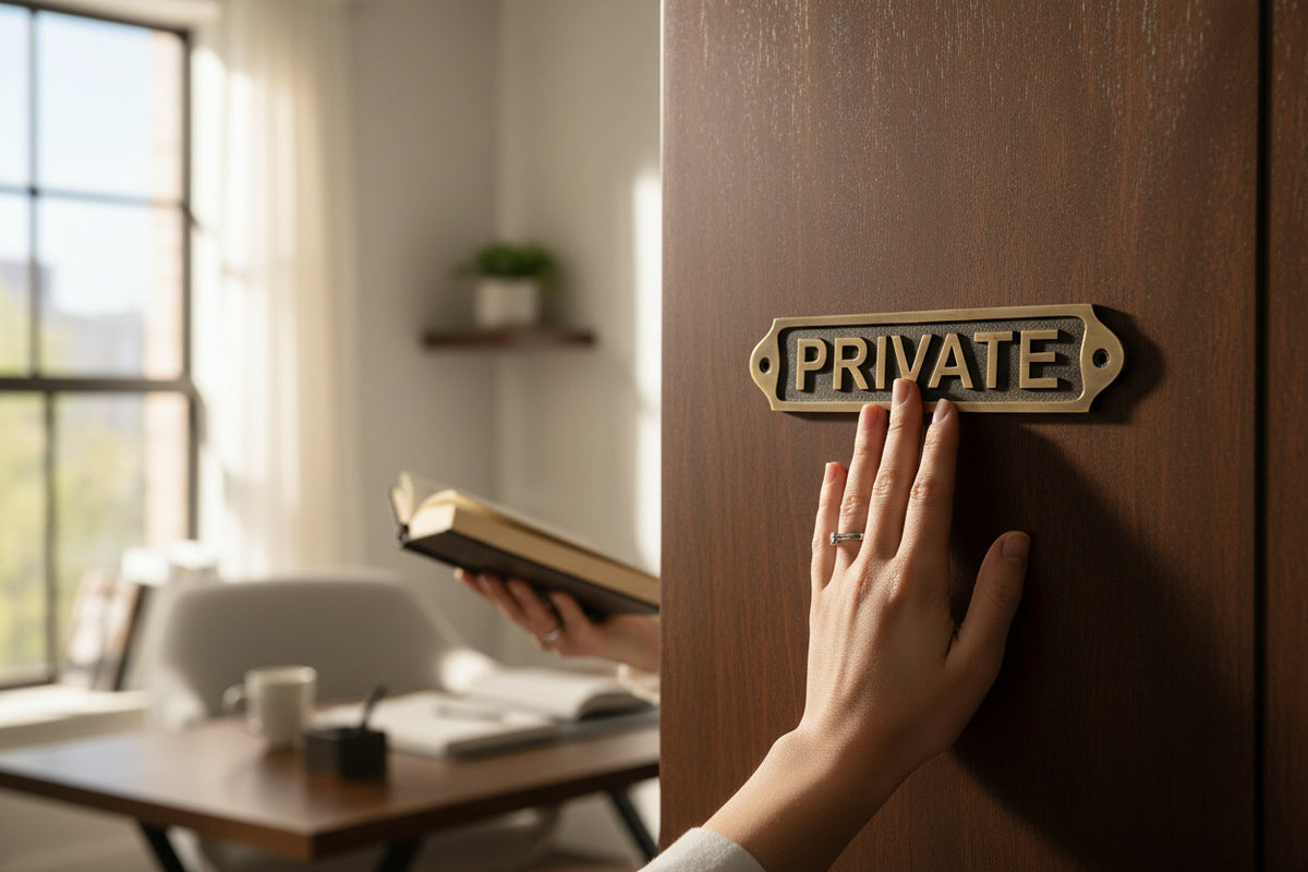 Private Brass Door Plaque