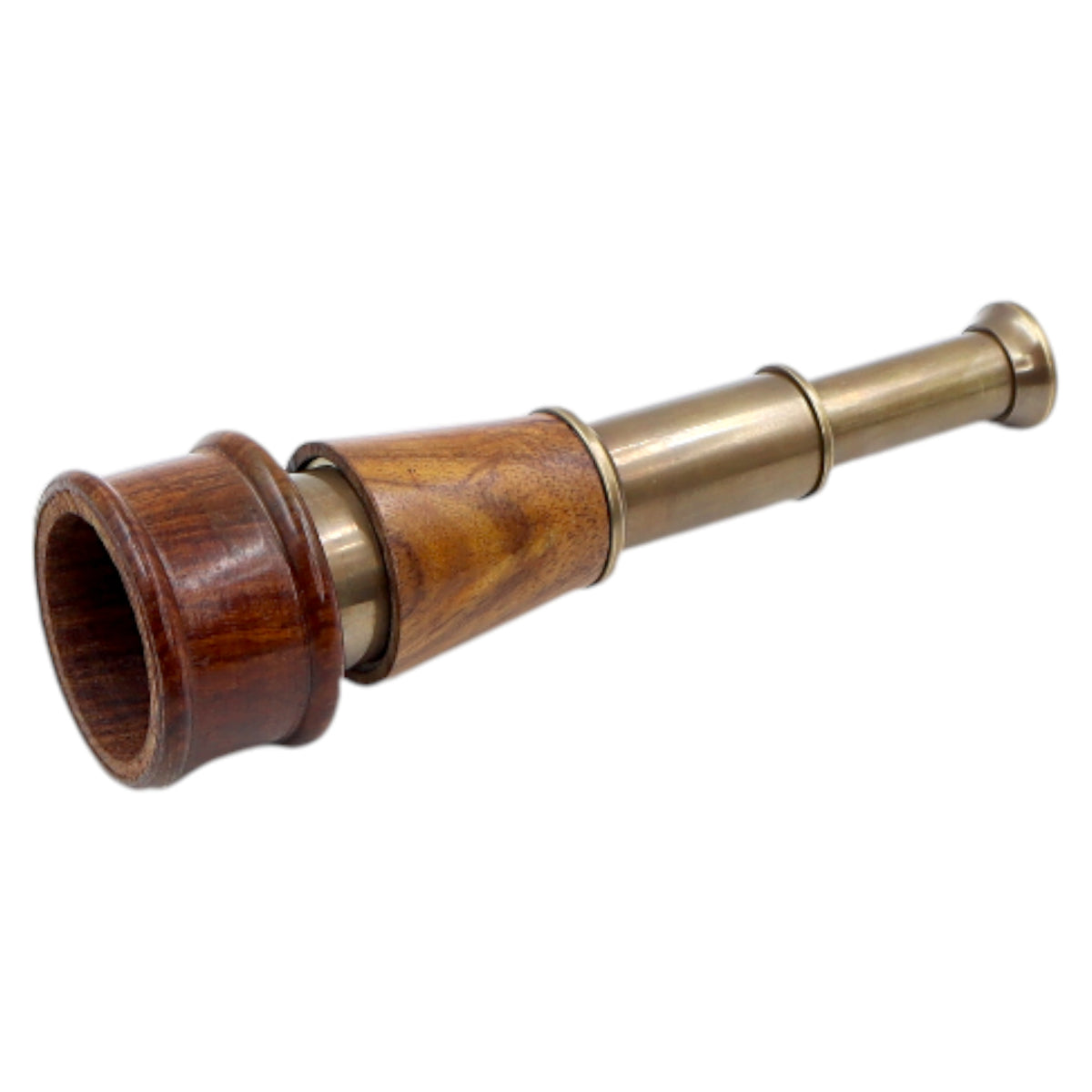 7-Inch The Admiral Bronze & Wood Telescope