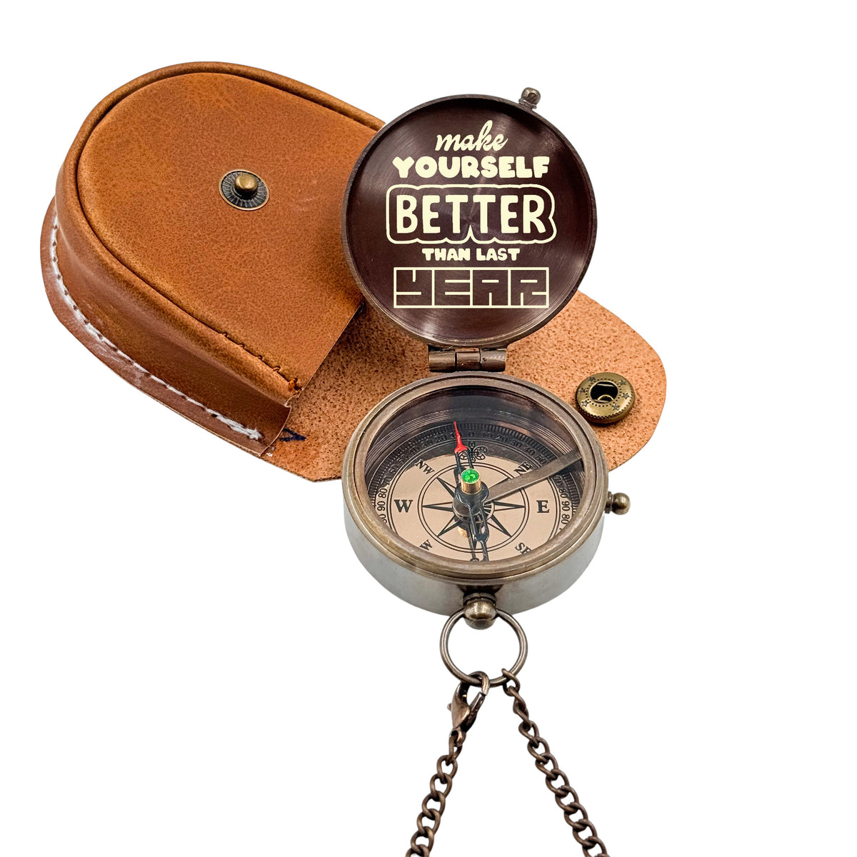 Personalised Compass with Motivational Quote Designs