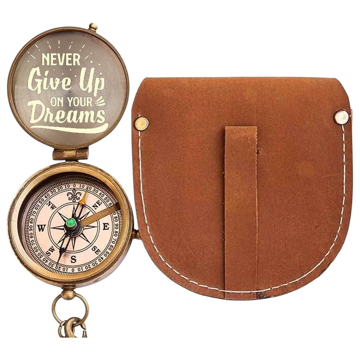 Personalised Compass with Motivational Quote Designs