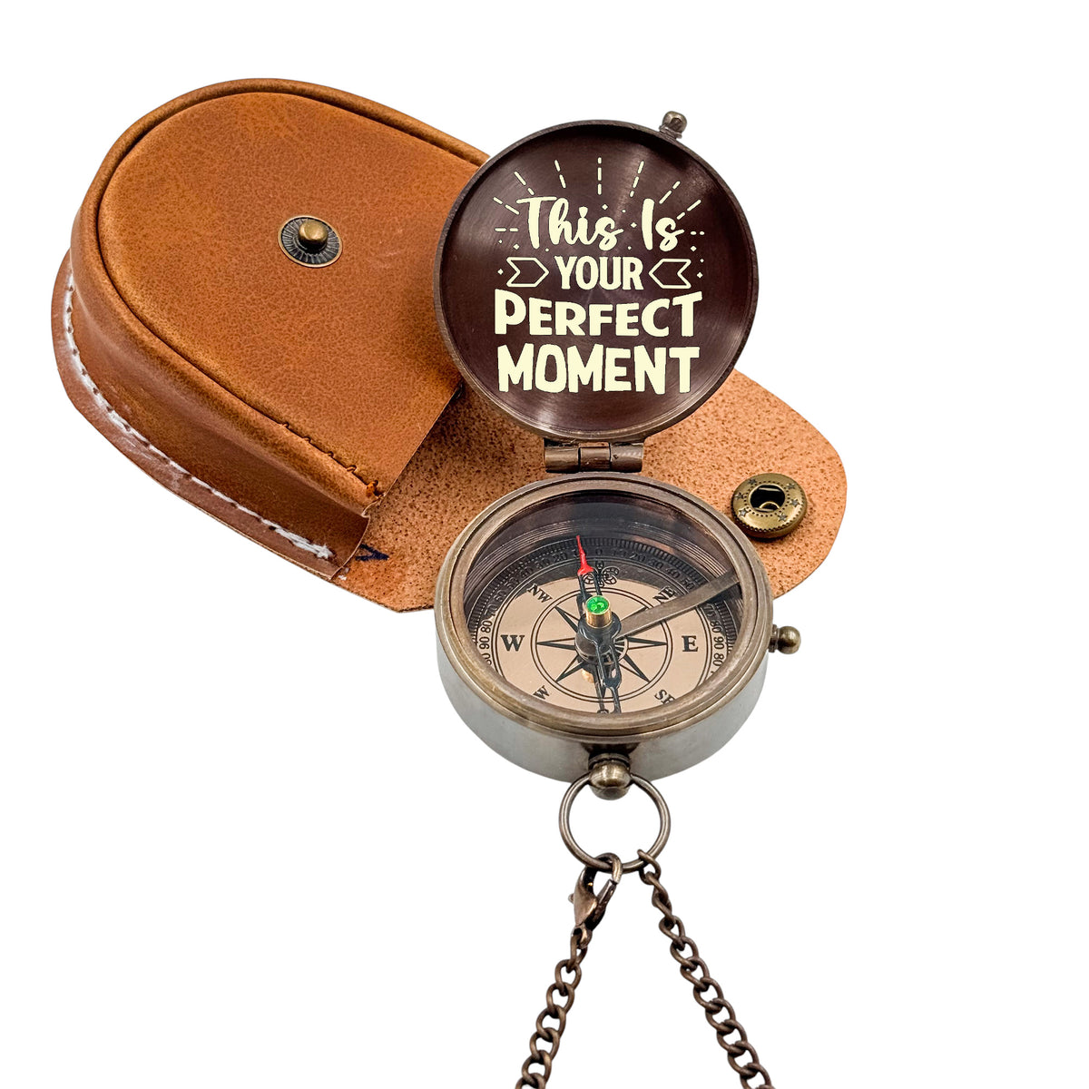 Personalised Compass with Motivational Quote Designs