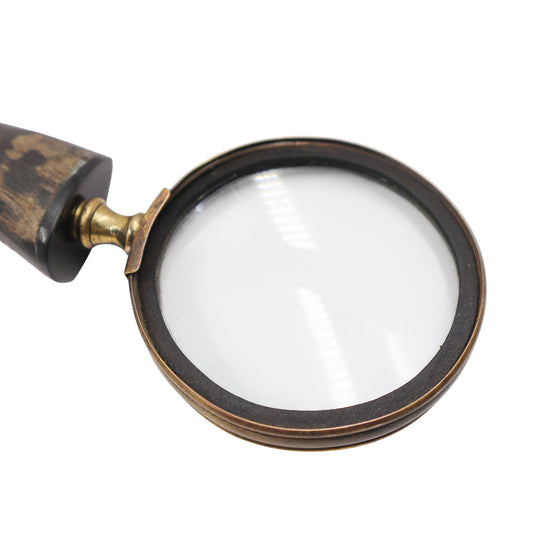 Magnifier Glass with Black Horn Handle