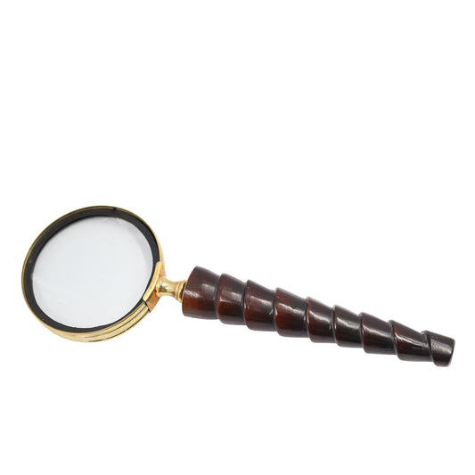 Magnifying Glass with Dark Wood Handle