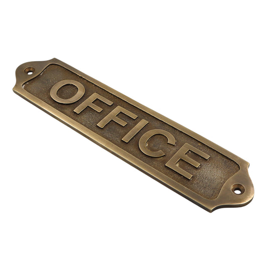 Office Solid Brass Plaque