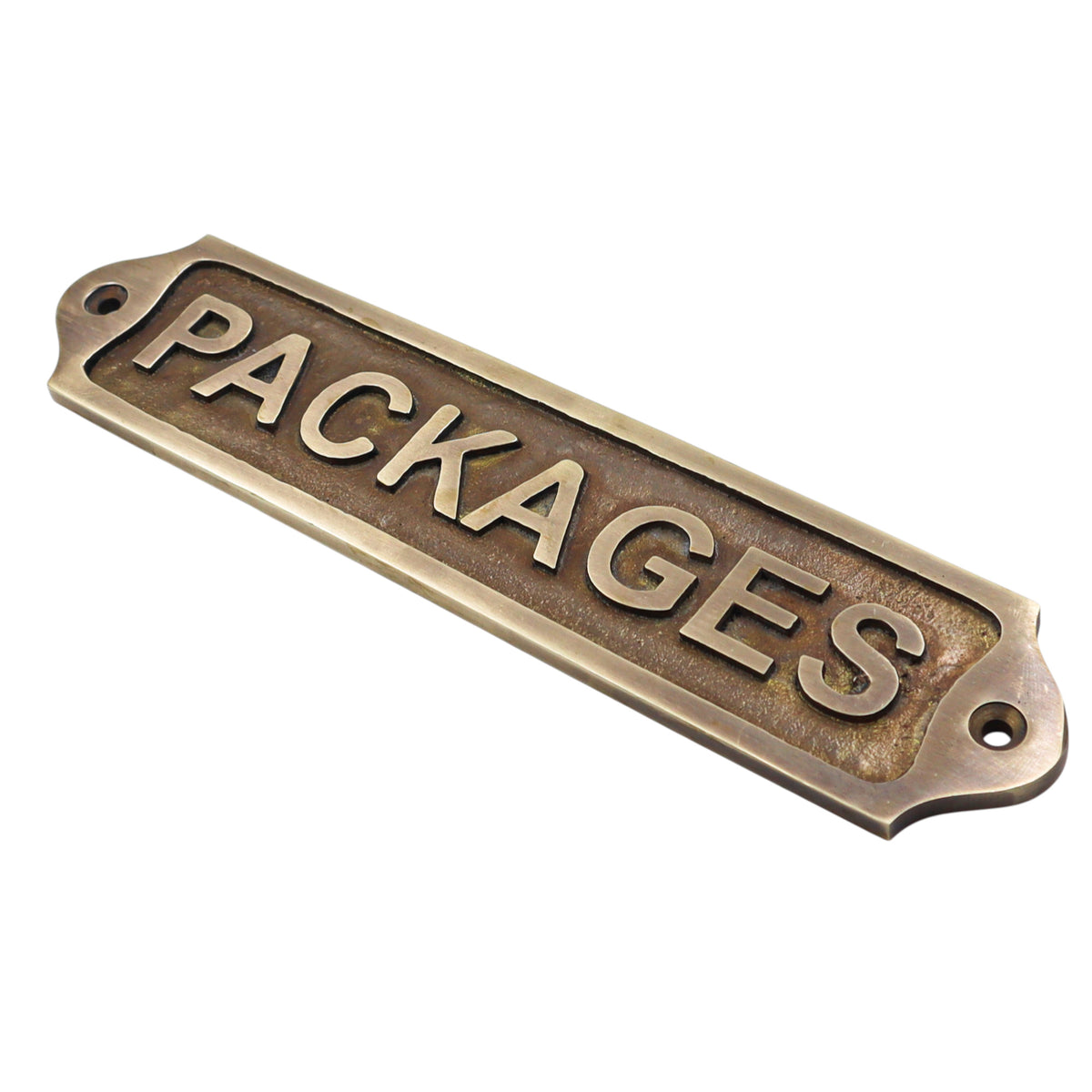 Packages Solid Brass Plaque
