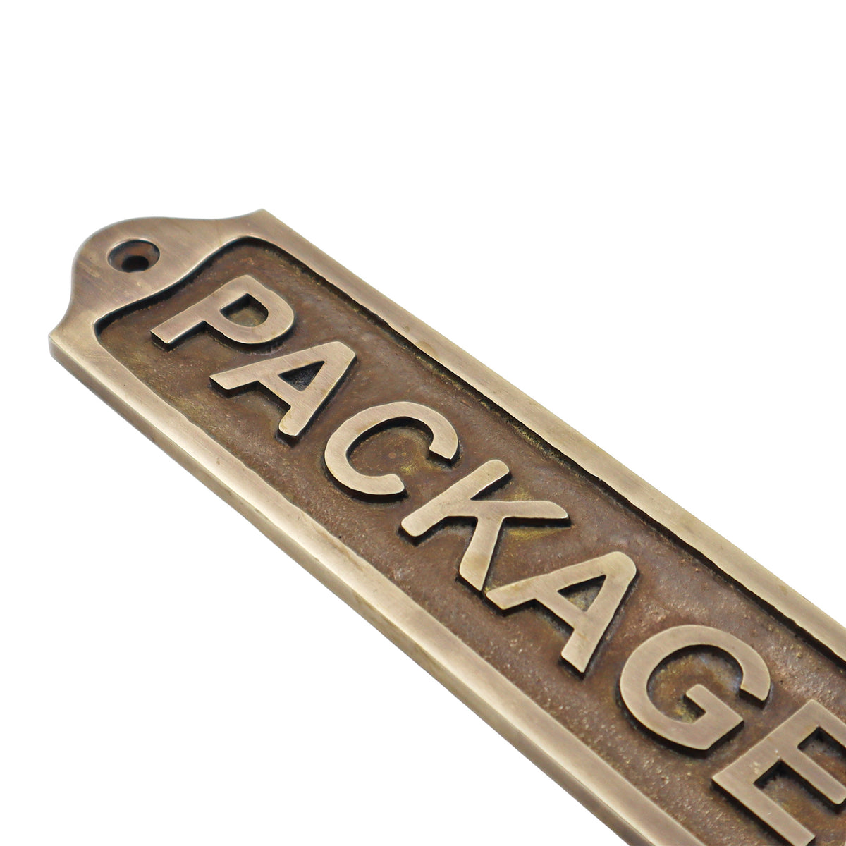 Packages Solid Brass Plaque