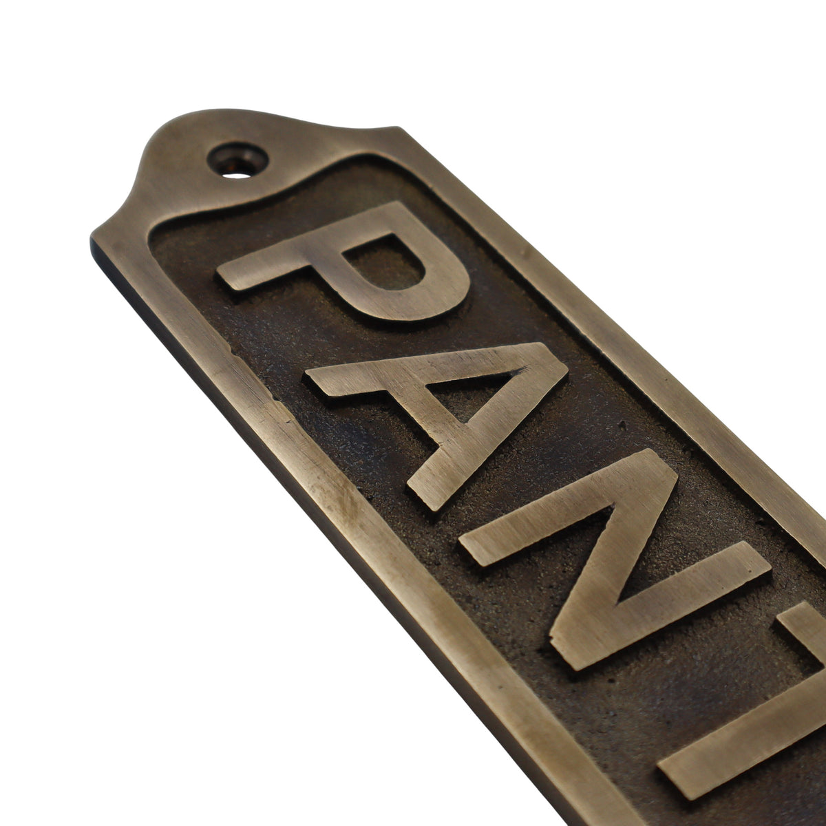 Solid Brass Pantry Door Plaque