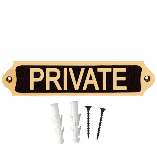 Private Brass Door Plaque