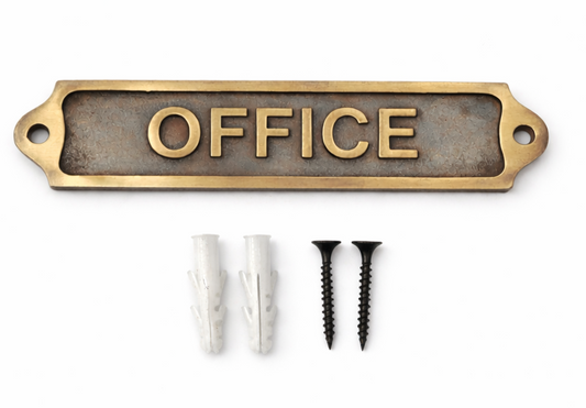 Personalised Office Brass Plaque
