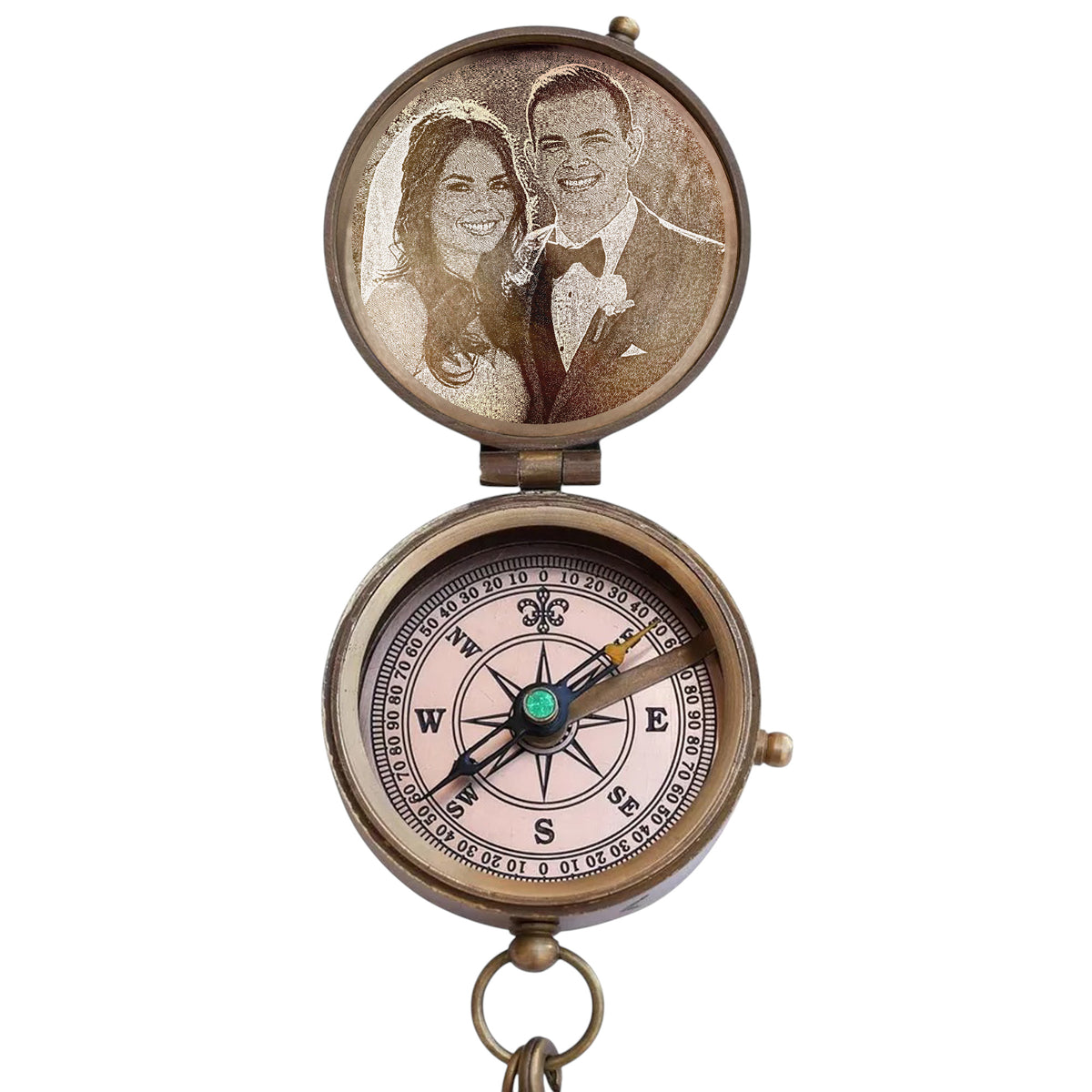 Personalized Photo Engraved Compass