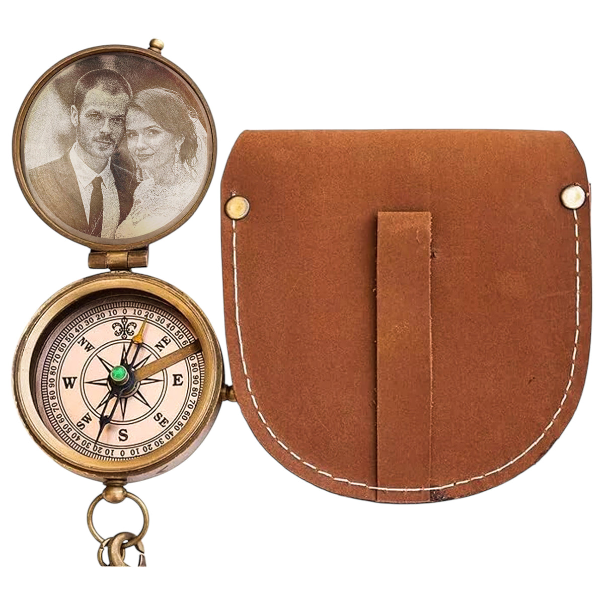 Personalized Photo Engraved Compass