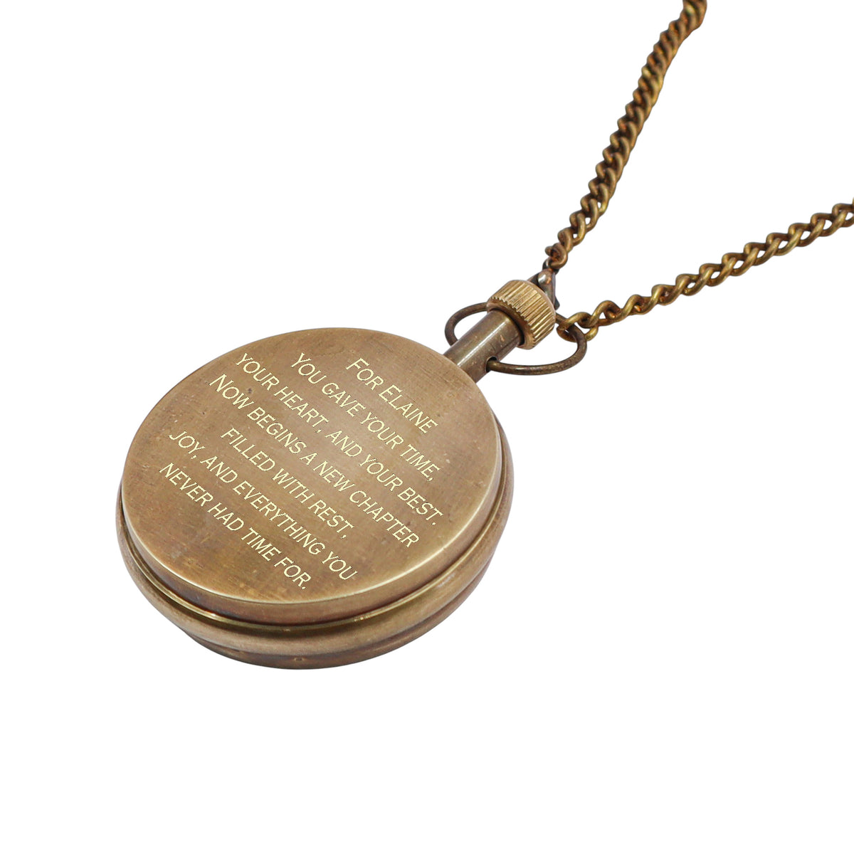Personalized Pocket Watch Retirement Gift