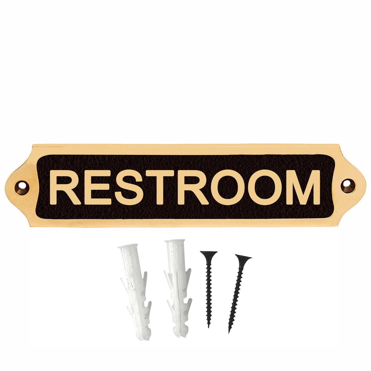 Custom Brass Restroom Plaque