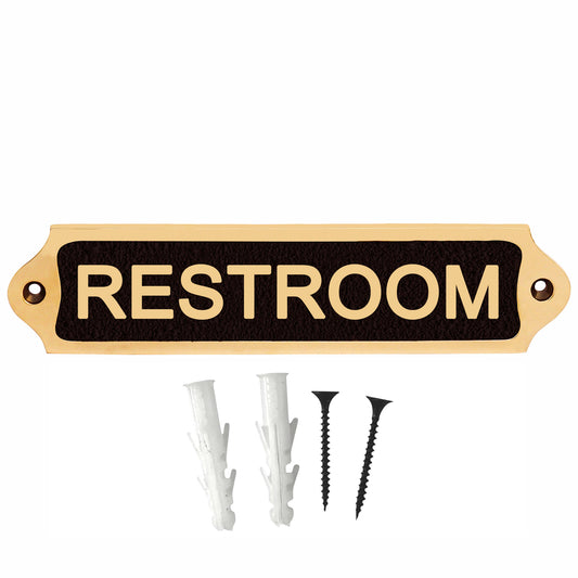 Custom Brass Restroom Plaque