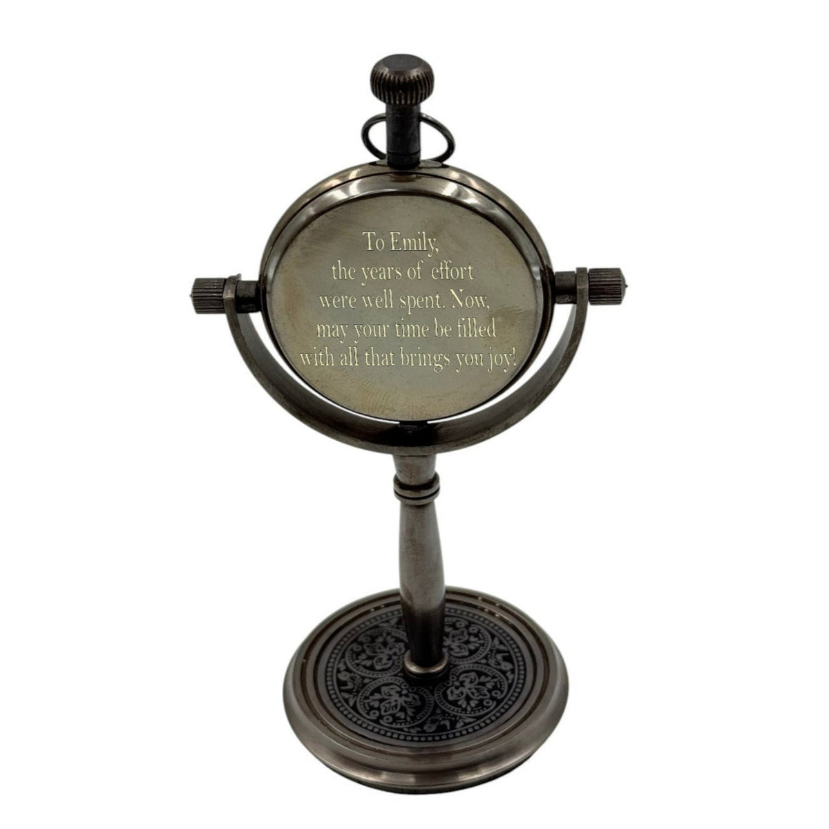 Personalised Desk Clock for Retirement Gift