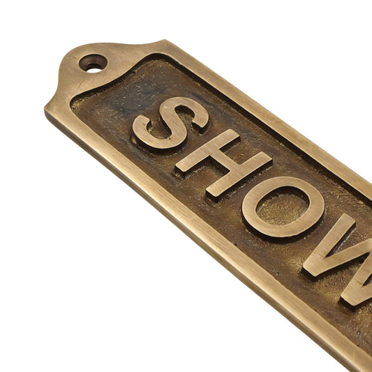 Shower Solid Brass Plaque