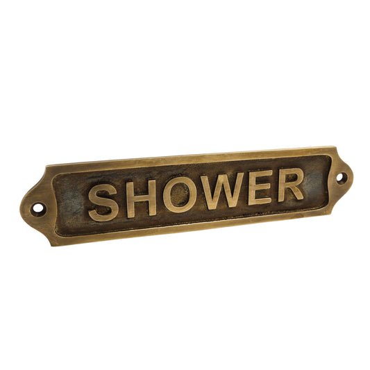 Shower Solid Brass Plaque