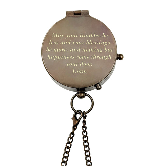 Personalised St. Patrick's Day Compass with Custom Quotes
