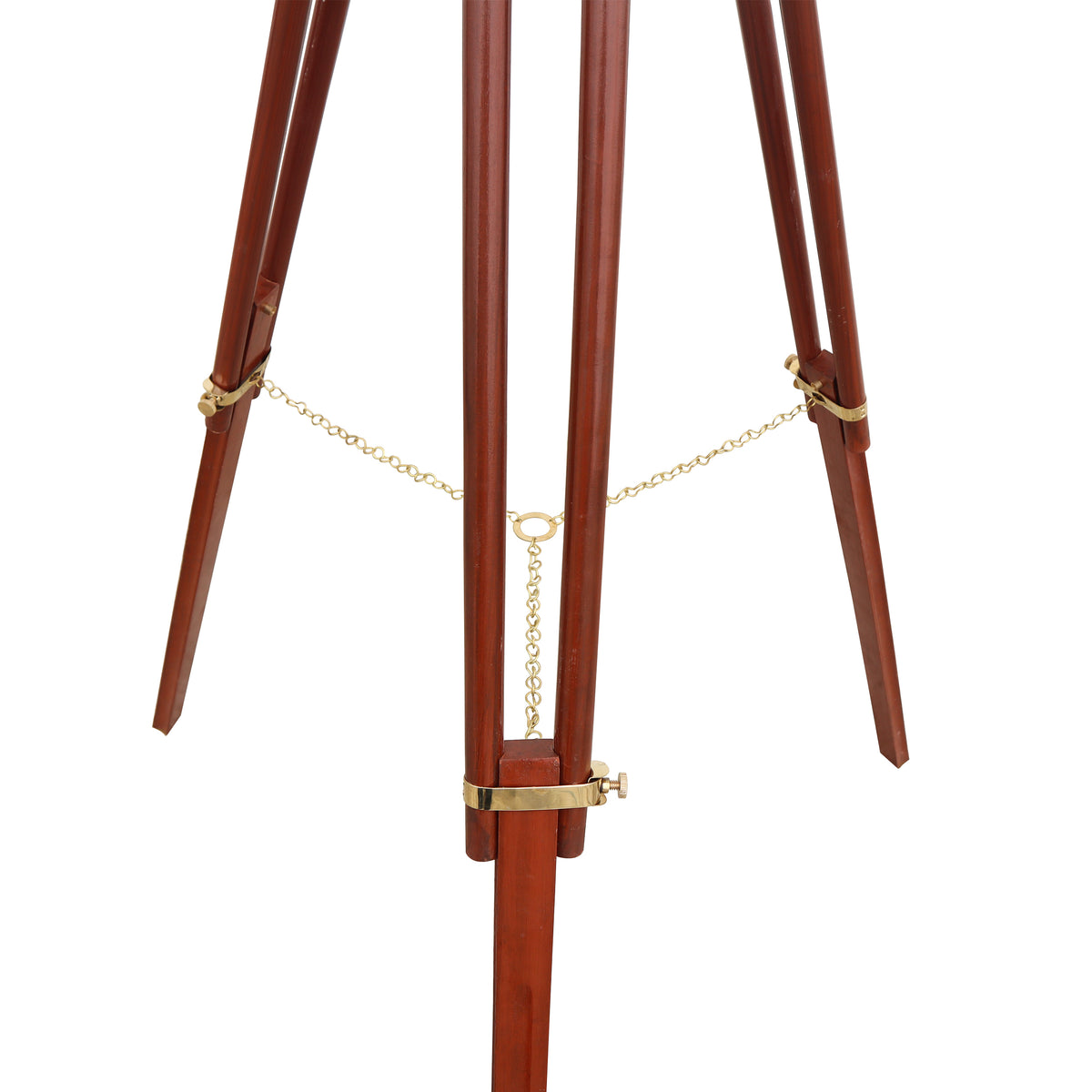 Adjustable 60-Inch Brass Floor Telescope with Wooden Tripod