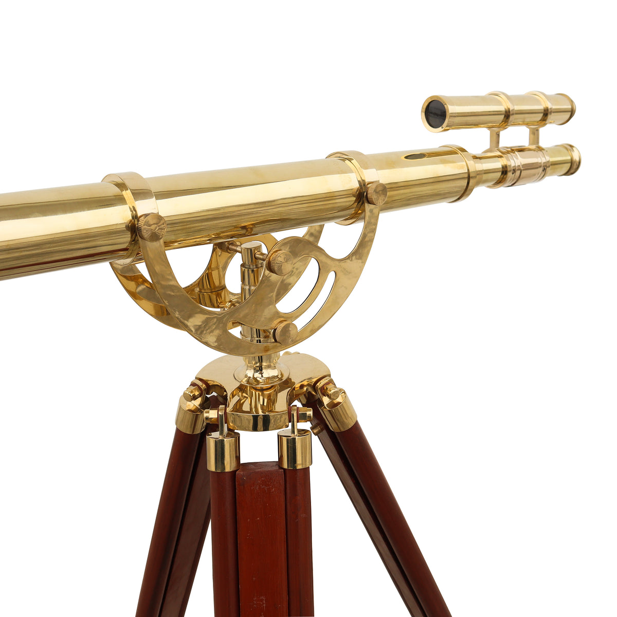 60-Inch Vintage Style Nautical Telescope with Wooden Stand