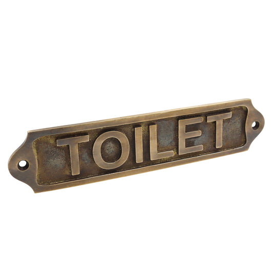 Toilet Solid Brass Plaque