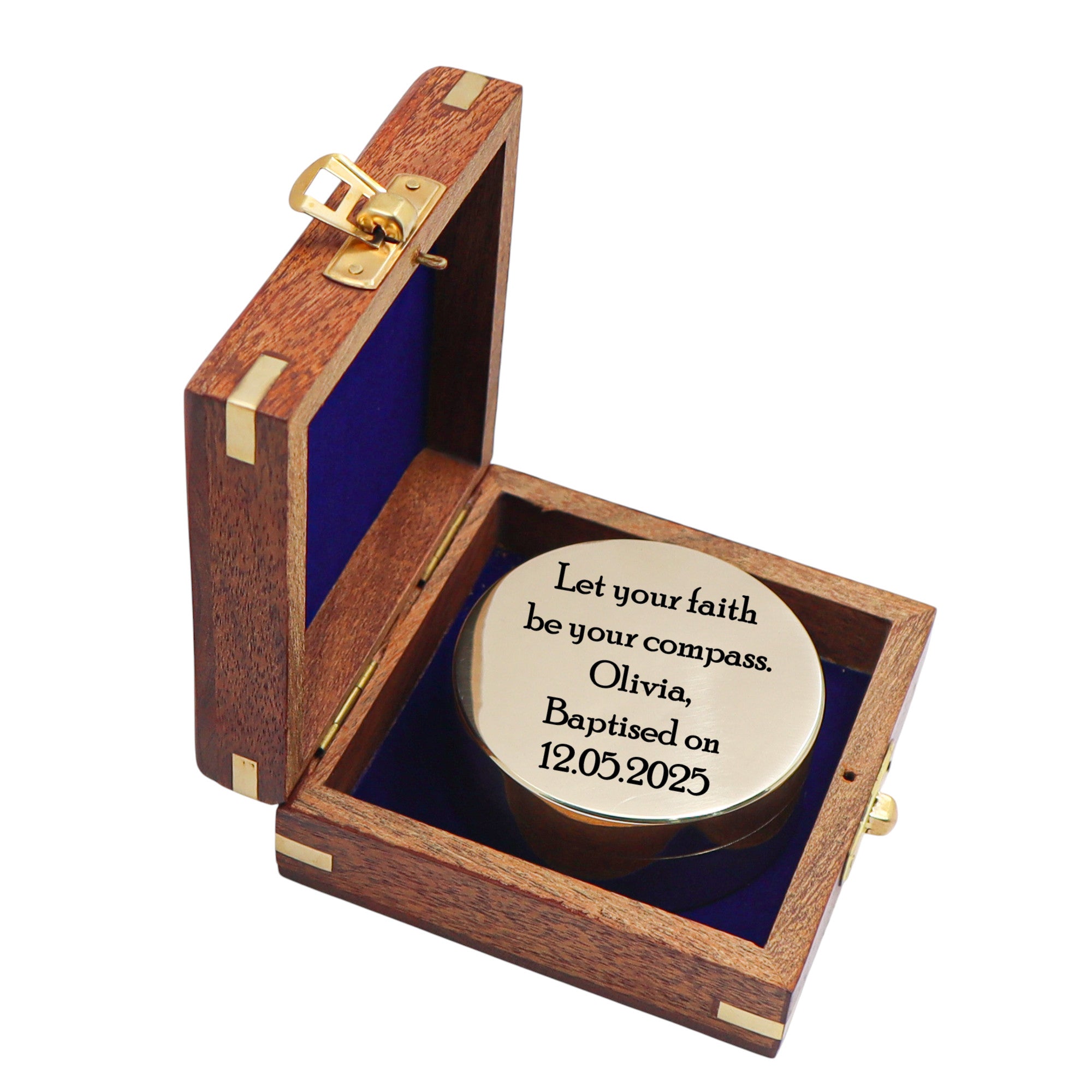Personalised Signature Sundial Compass with Religious Quotes