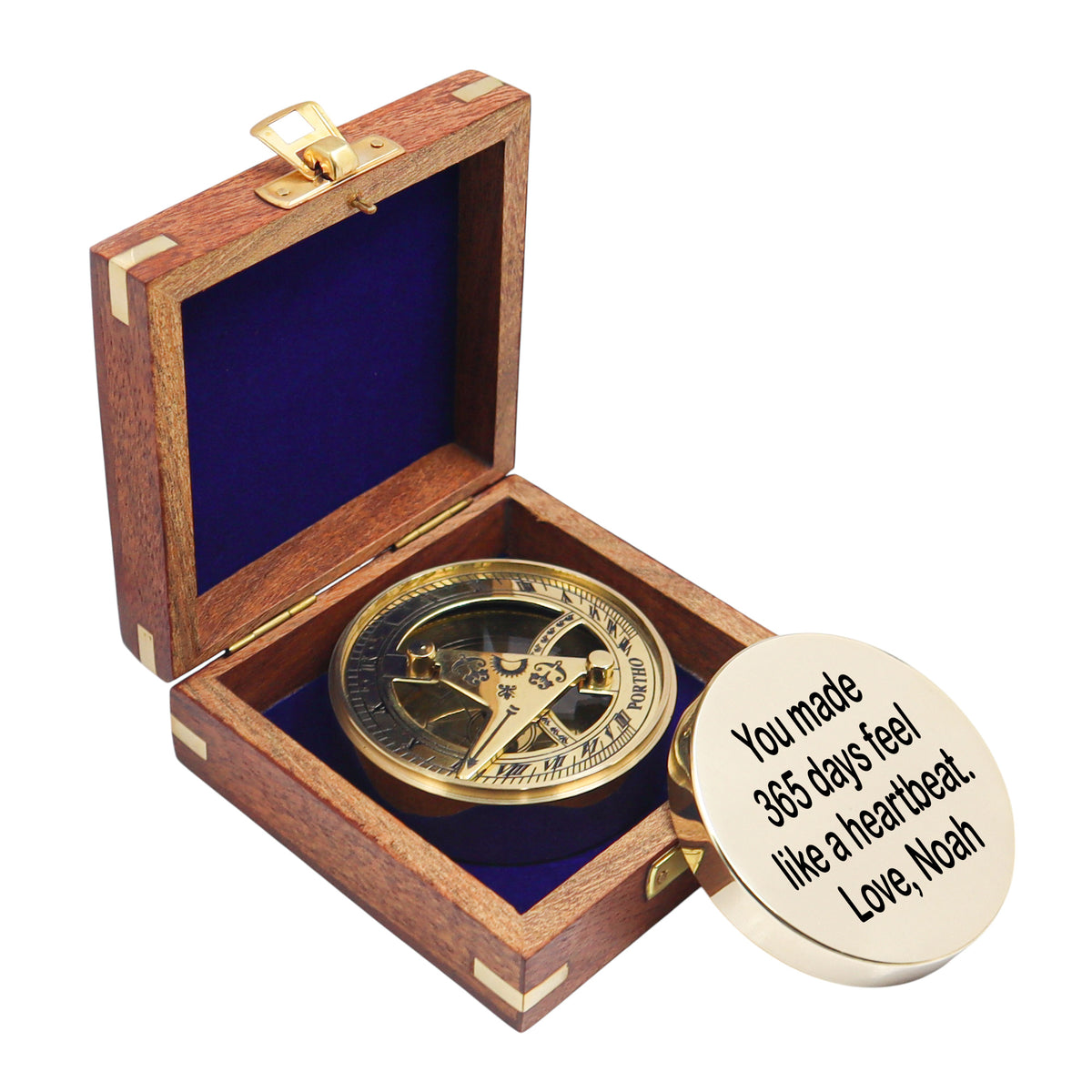 Personalised 1st Anniversary Signature Sundial Compass