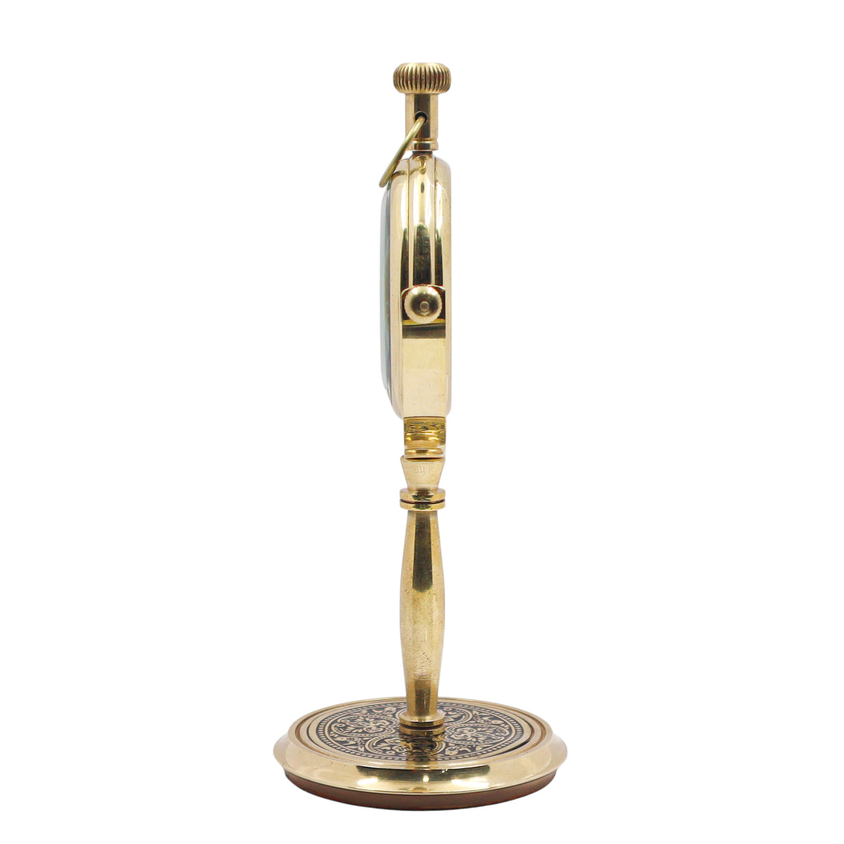Personalised Brass Desk Clock