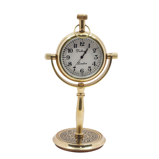 Personalised Brass Desk Clock