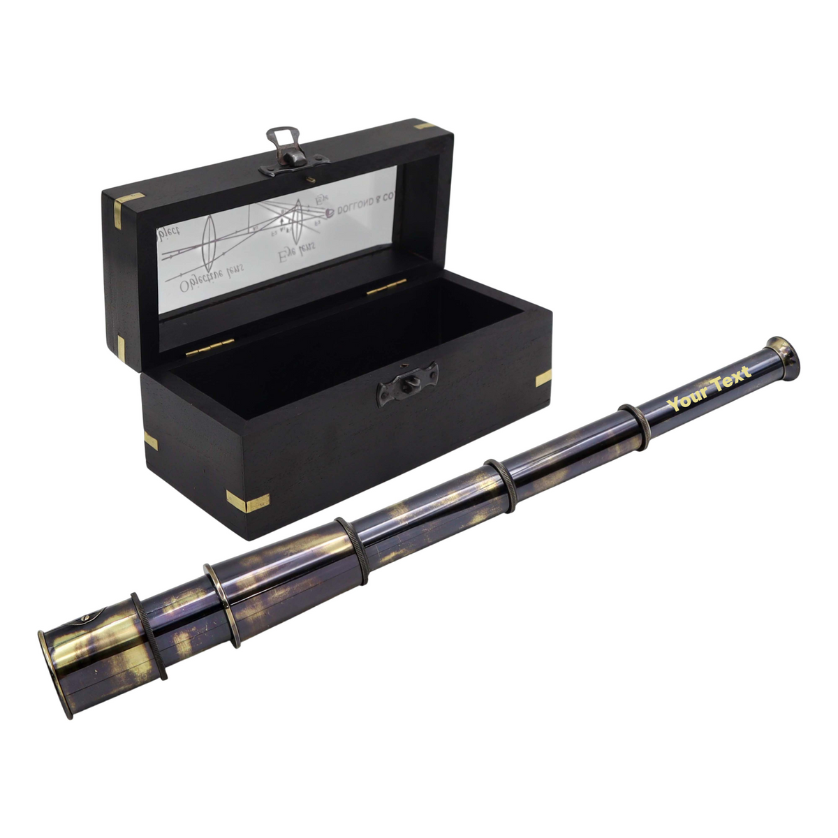 Personalised Brushed Gunmetal Telescope