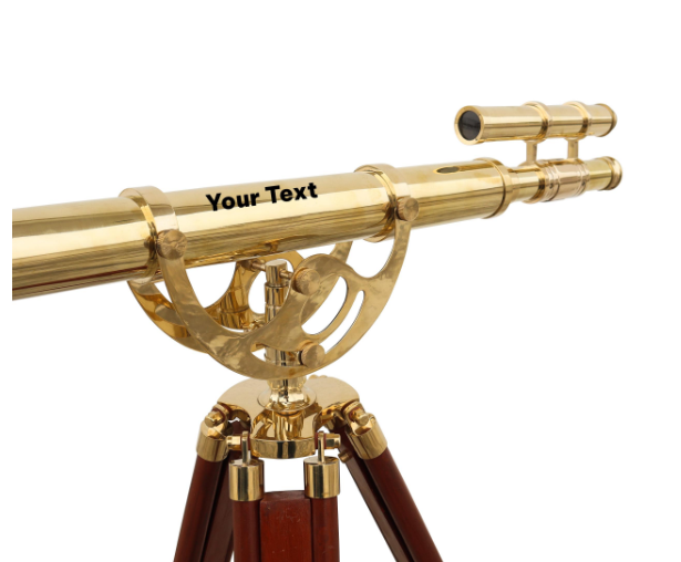 60-Inch Vintage Style Nautical Telescope with Wooden Stand