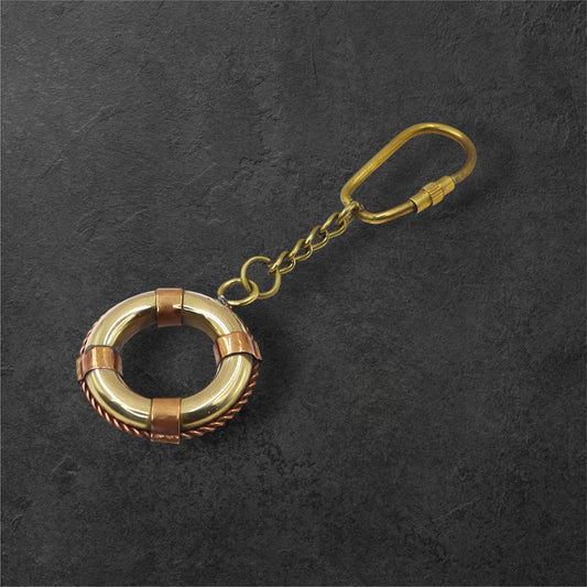 Lifebuoy Keyring with Copper Details