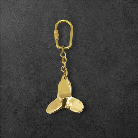 Personalised Brass Propeller Keychain