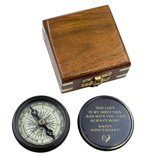 Personalised Engraved Compass with Poem