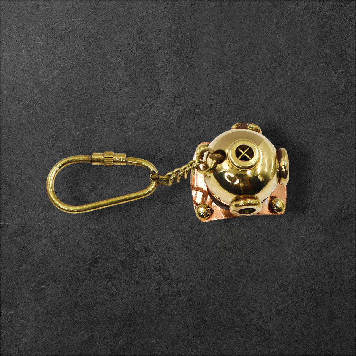Brass Diving Helmet Keyring