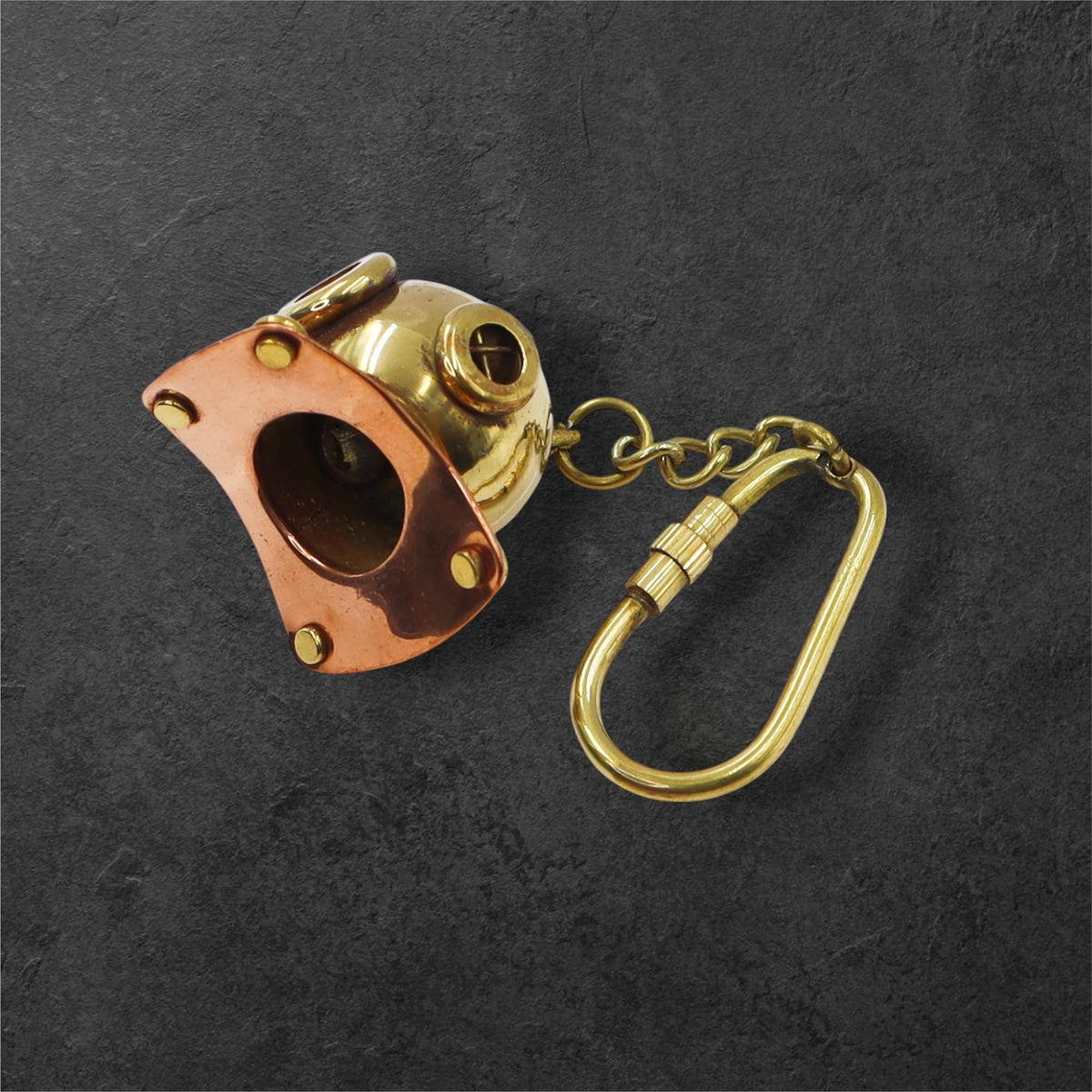 Brass Diving Helmet Keyring