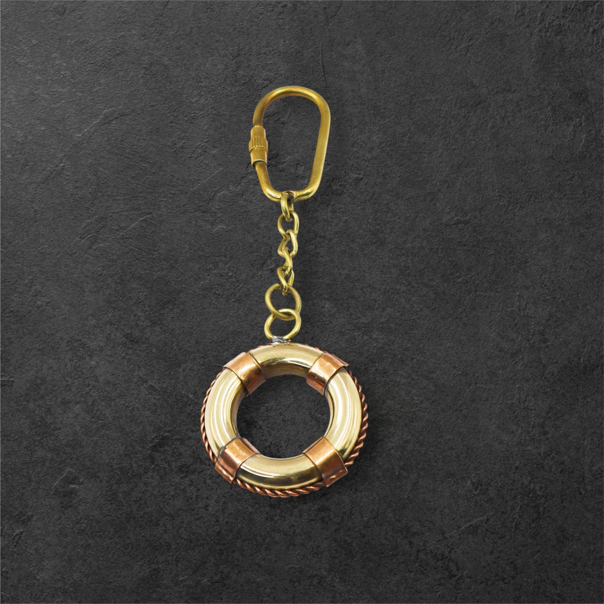 Lifebuoy Keyring with Copper Details